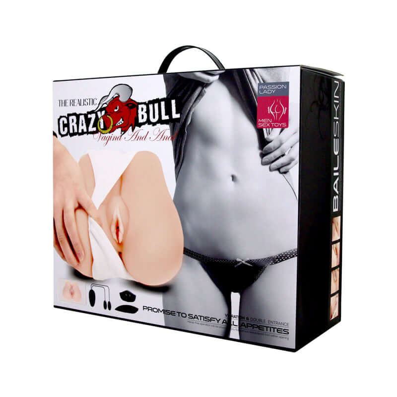 CRAZY BULL Vibrating Missionary Torso - Flesh Vibrating Missionary Torso Masturbator